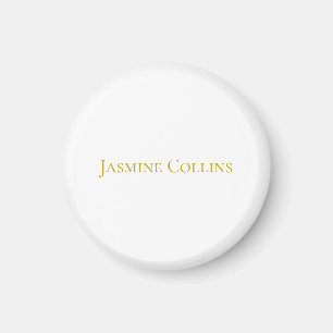 Goldfarbene einfache minimalistische professionell magnet