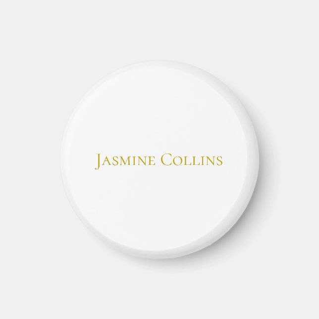 Goldfarbene einfache minimalistische professionell magnet (Vorne)