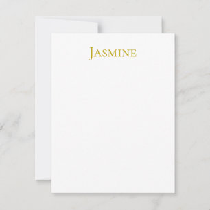 Goldfarbene einfache minimalistische professionell mitteilungskarte