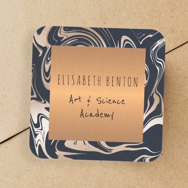 goldfarbene goldfarbene Rose, verglaste Kupferbüch Quadratischer Aufkleber (Von Creator hochgeladen)