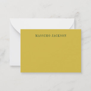Goldfarbene minimalistische einfache moderne mitteilungskarte