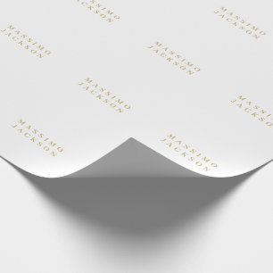 Goldfarbene minimalistische professionelle Serifen Geschenkpapier