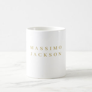 Goldfarbene minimalistische professionelle Serifen Kaffeetasse