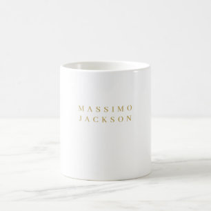 Goldfarbene minimalistische professionelle Serifen Kaffeetasse
