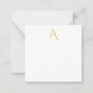 Goldfarbene Monogramm-Initialen Professionelles We Mitteilungskarte