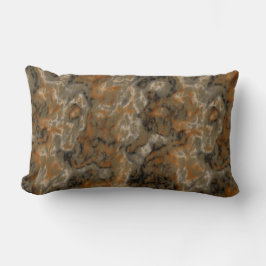 goldfarbene Oliven und schwarz abstrakt Lendenkissen