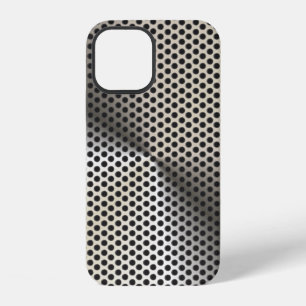 Goldfarbene perforierte Metalloptik iPhone 12 Hülle