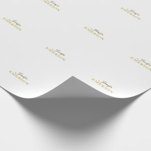 Goldfarbene professionelle minimalistische moderne geschenkpapier