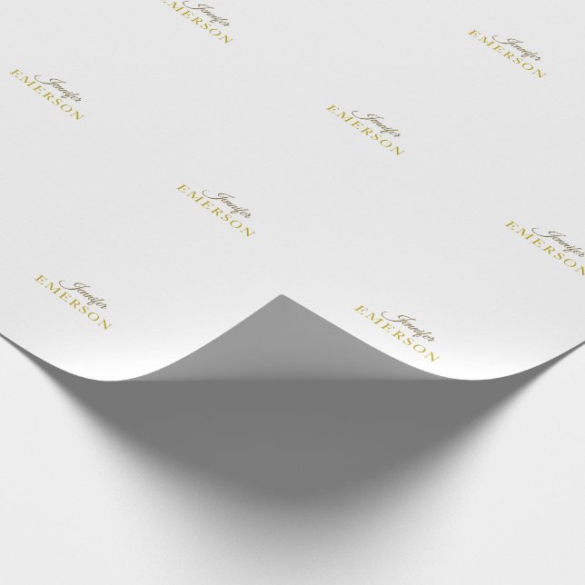 Goldfarbene professionelle minimalistische moderne geschenkpapier (Ecke)