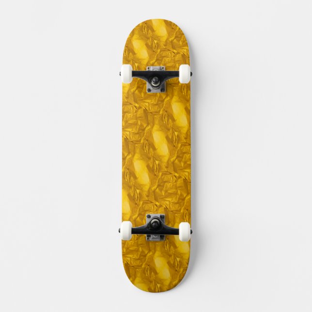Goldfarbene Skateboard (Vorderseite)