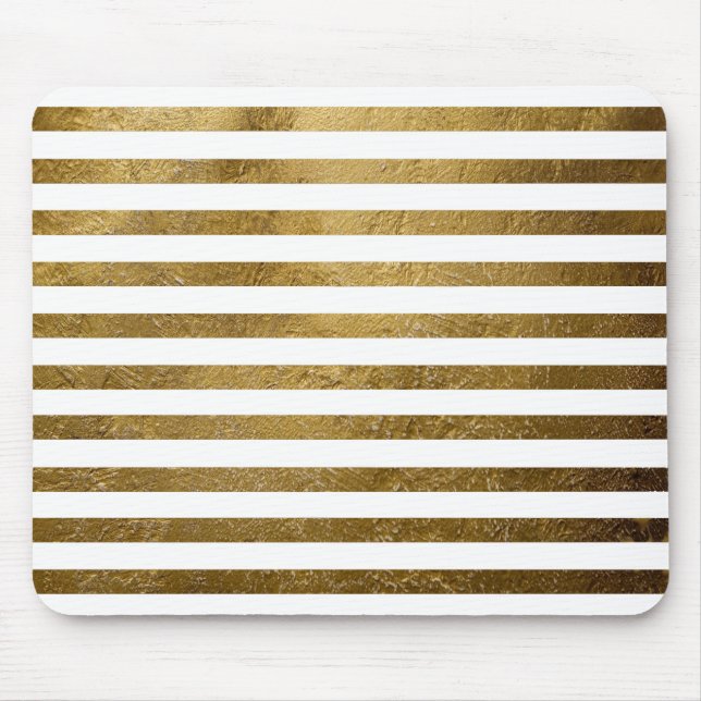 goldfarbene Streifen Mousepad (Vorne)