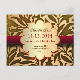 goldfarbene, Vintage Grungkartoffeln Save the Date Ankündigungspostkarte