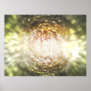 goldfarbener abstrakter Hintergrund mit defokussie Poster