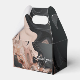 goldfarbener Marmor mit schick Schwarz und Rose Geschenkschachtel