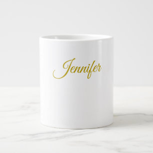 Goldfarbener Name professionell minimalist modern  Jumbo-Tasse