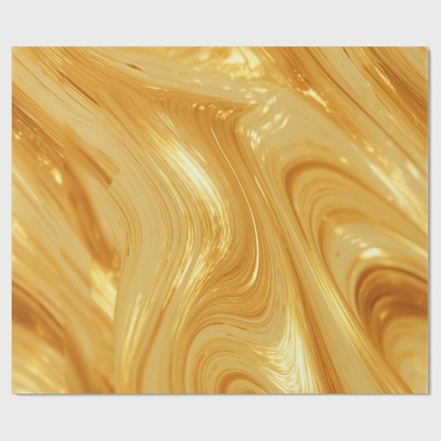 Goldfarbener Schimmer Geschenkpapier (Flach)