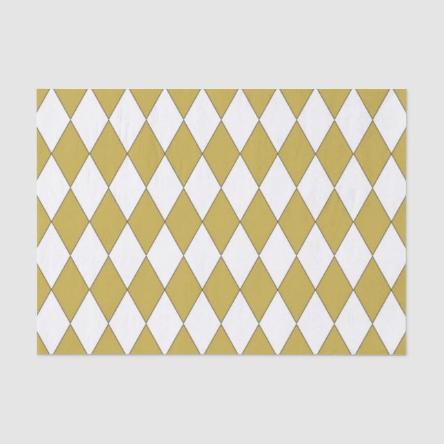goldfarbenes Diamantdesign Seidenpapier (Vorderseite)