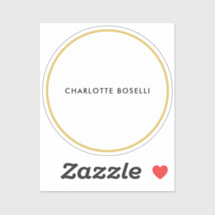 Goldfarbengrenzen Weiß Minimalistisch Beruflich Aufkleber