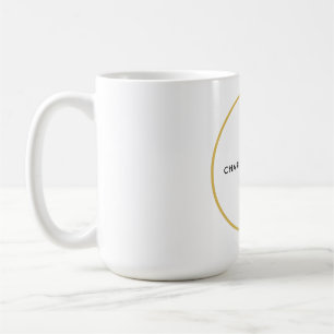 Goldfarbengrenzen Weiß Minimalistisch Beruflich Kaffeetasse
