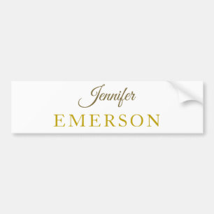Goldfarbname professionell minimalist modern autoaufkleber