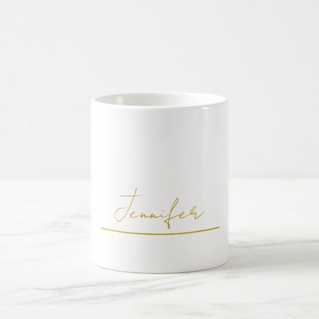 Goldfarbname professionell minimalist modern   kaffeetasse (Mittel)