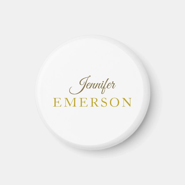 Goldfarbname professionell minimalist modern   magnet (Vorne)