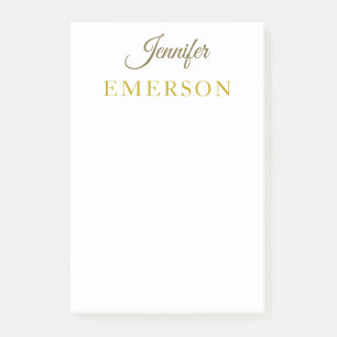 Goldfarbname professionell minimalist modern post-it klebezettel