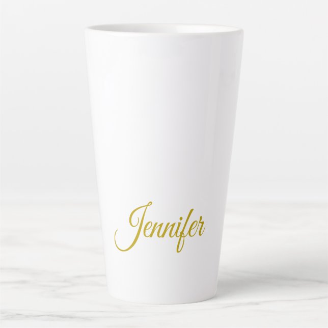 Goldfarbname professioneller minimalistischer mode milchtasse (Vorderseite)