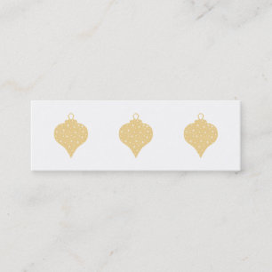 Goldfarbweihnachtsflitter-Entwurf Mini Visitenkarte