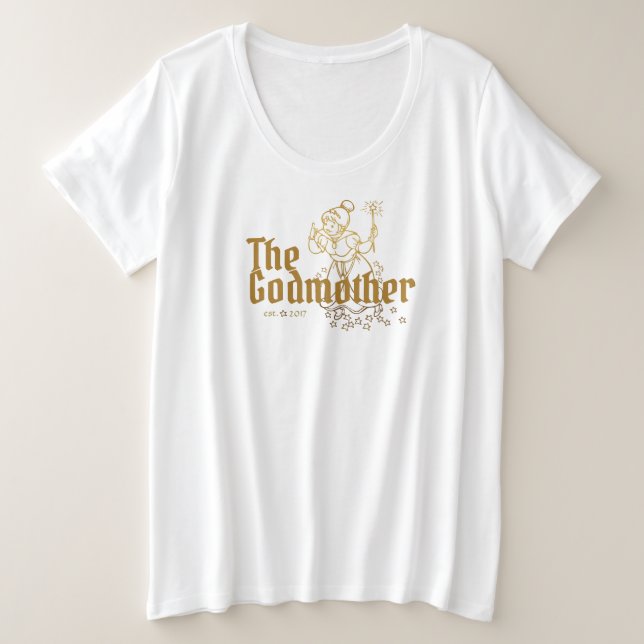 Goldfeenhaftes kundengerechtes die Patin Große Größe T-Shirt (Design vorne)