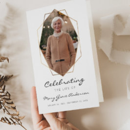 Goldfeier des Programms zur Beerdigung von Mensche Flyer