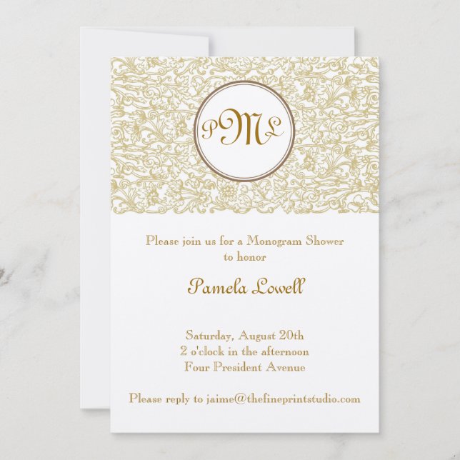 Goldfelse Einladung (Vorderseite)