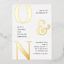 Goldfette Typografie Moderne Hochzeit + Details