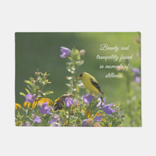 Goldfinch auf einer Harebell-Blume Fußmatte