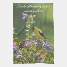 Goldfinch auf einer Harebell-Blume
