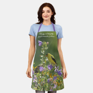 Goldfinch auf einer Harebell-Blume Schürze