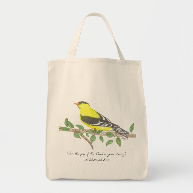 Goldfinch Bio Lebensmitteltasche Tragetasche (Vorne)