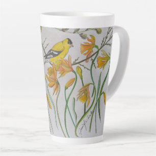 Goldfinch & Daffidols Latte Tasse