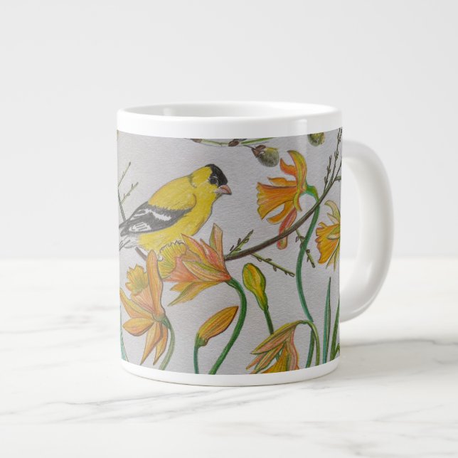 Goldfinch & Daffidols Tasse (Vorderseite Rechts)