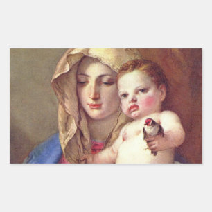 Goldfinch-Madonna Rechteckiger Aufkleber