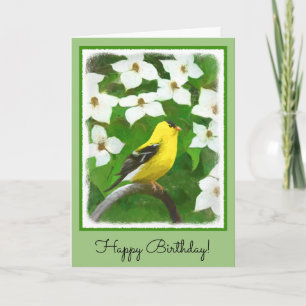 Goldfinch-Malerei - Niedliche Original-Hundeschich Karte