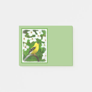 Goldfinch-Malerei - Niedliche Original-Hundeschich Post-it Klebezettel