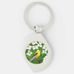 Goldfinch-Malerei - Niedliche Original-Hundeschich Schlüsselanhänger