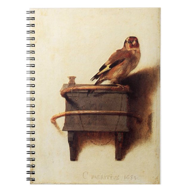 Goldfinch Masterpiece von Carel Fabritius Notizblock (Vorderseite)