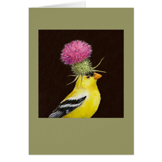 Goldfinch mit Distelkarte (Vorne)