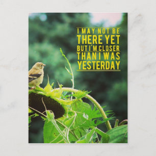 Goldfinch Naher als gestern Postkarte