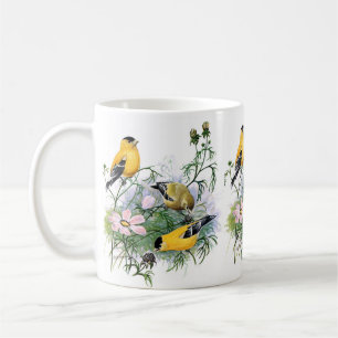 Goldfinch Songbird-Vogelmalerei Kaffeetasse