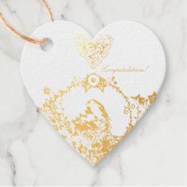 Goldfinch Spring Garden Wedding Creme Horizontal Geschenkanhänger