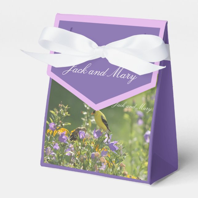 Goldfinch Spring Garden Wedding Geschenkschachtel (Vorderseite)