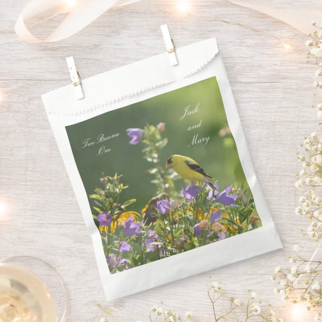 Goldfinch Spring Garden Wedding Geschenktütchen (Ausgeschnitten)